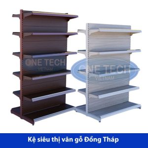 Kệ siêu thị vân gỗ mẫu mã đẹp, sang trọng