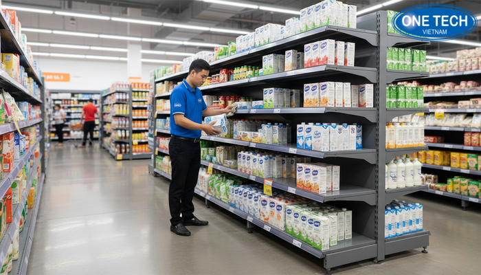 Bảo trì kệ trưng bày sữa Hình minh họa bảo trì kệ trưng bày sữa định kỳ