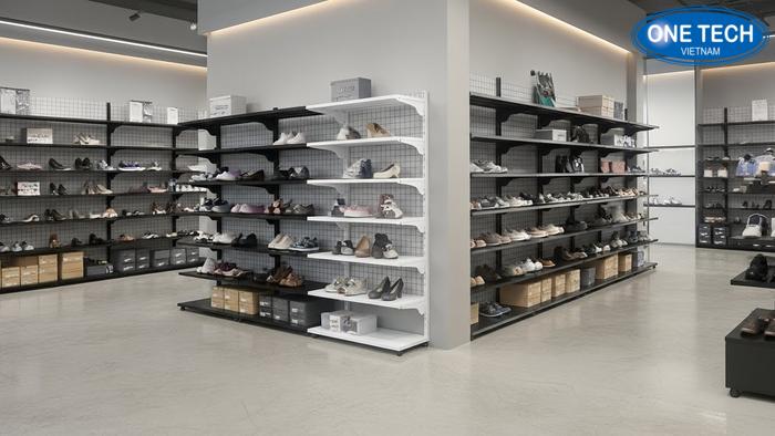 Các mẫu kệ trưng bày giày dép phổ biến hiện nay