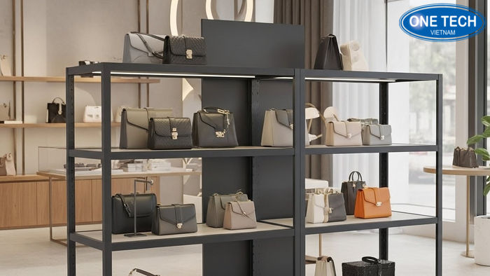 Mẫu kệ trưng bày túi xách OneTech gợi ý cho shop túi, ảnh 3