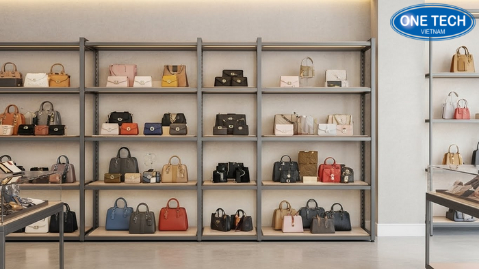 Mẫu kệ trưng bày túi xách OneTech gợi ý cho shop túi, ảnh 6