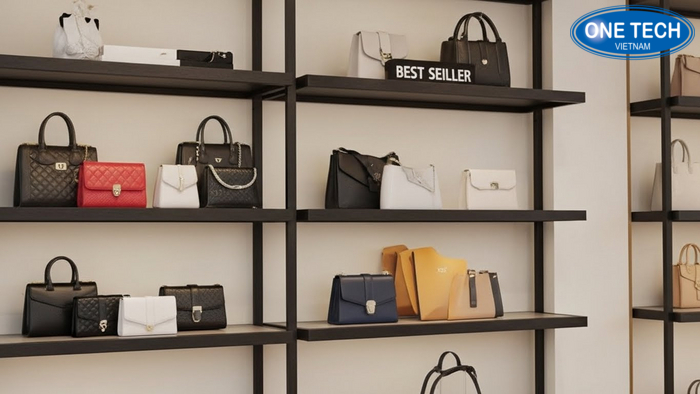 Mẫu kệ treo tường tạo mảng trưng bày best seller và new arrival