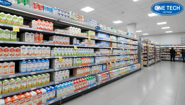 Chọn kệ trưng bày sữa theo diện tích Gợi ý chọn kệ trưng bày sữa theo diện tích cửa hàng