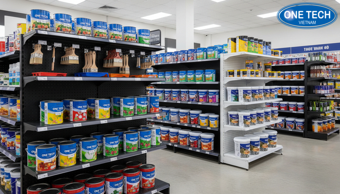 Bảng so sánh ưu nhược điểm các loại kệ trưng bày sơn nước