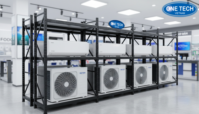 So sánh chất liệu kệ trưng bày điều hoà Bảng so sánh thép sơn tĩnh điện inox nhôm định hình cho kệ trưng bày điều hoà