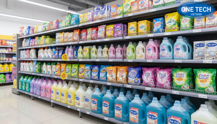 Thông số kệ trưng bày nước giặt Bảng thông số kỹ thuật kệ trưng bày nước giặt theo từng mẫu