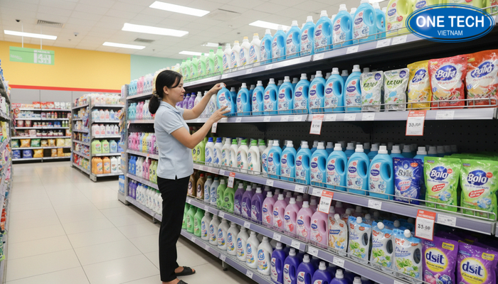 Feedback kệ trưng bày nước giặt One Tech Phản hồi khách hàng về kệ trưng bày nước giặt tại Đồng Tháp