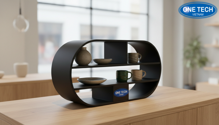 Kệ để bàn trưng bày gốm sứ nhỏ gọn cho quầy bán lẻ