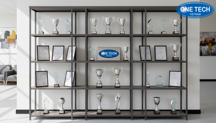 Kệ đứng trưng bày bằng khen dạng nhiều tầng