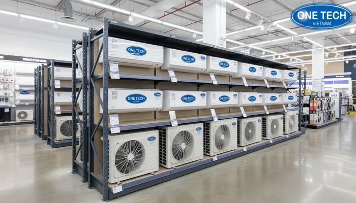 Kệ trưng bày điều hoà chịu lực cao Mẫu kệ trưng bày điều hoà chịu tải trọng lớn