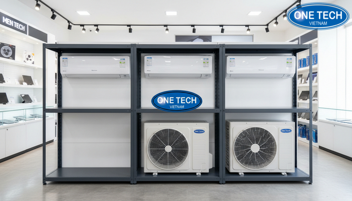 Kệ trưng bày điều hoà bảo hành Mẫu kệ trưng bày điều hoà với chính sách bảo hành rõ ràng