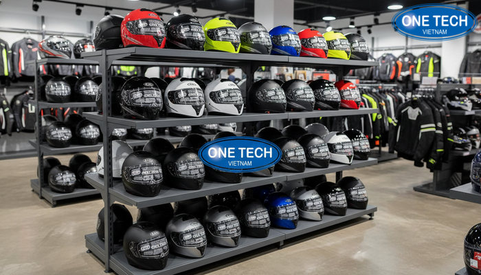 Kệ trưng bày mũ bảo hiểm đa năng nhiều tầng