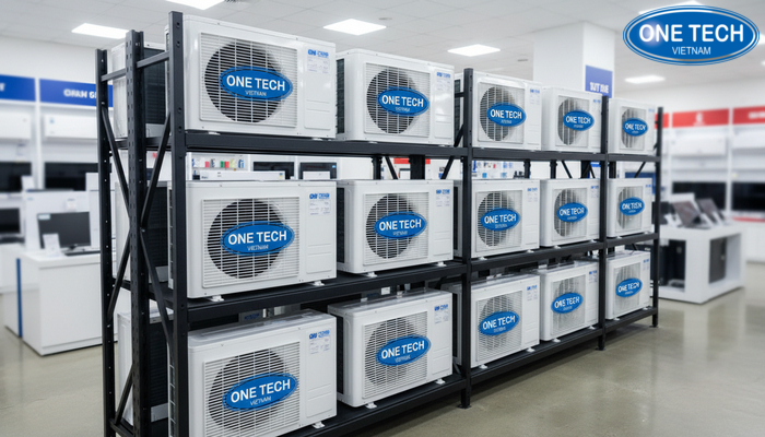 OneTech kệ siêu thị Đồng Tháp Nhận diện OneTech cung cấp kệ trưng bày điều hoà