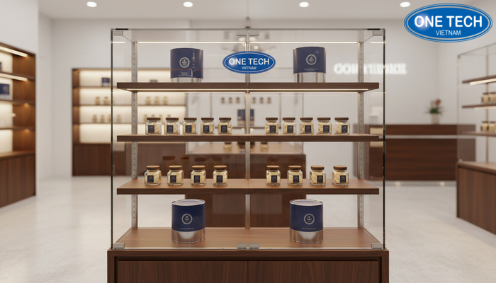 Quy trình thiết kế kệ trưng bày yến sào theo yêu cầu