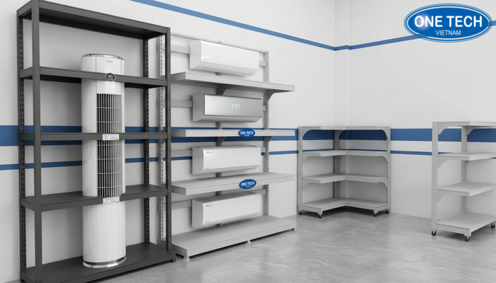 Các loại kệ trưng bày điều hoà So sánh các loại kệ trưng bày điều hoà phổ biến