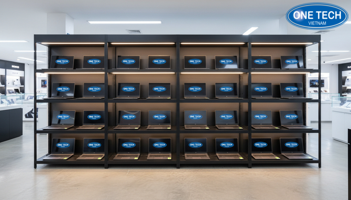 Tieu chi chon ke trung bay laptop phu hop Minh hoa tieu chi chon ke trung bay laptop cho cua hang nho va showroom lon