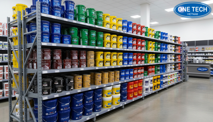 Tổng hợp các mẫu kệ trưng bày sơn nước tải trọng cao