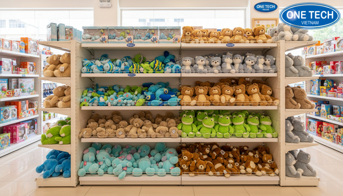 Ý tưởng setup kệ gấu bông theo chủ đề quà tặng