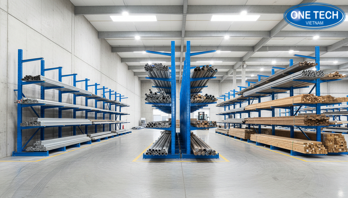 So sánh kệ tay đỡ đơn, kệ tay đỡ đôi, kệ tay đỡ đa tầng trong kho hàng