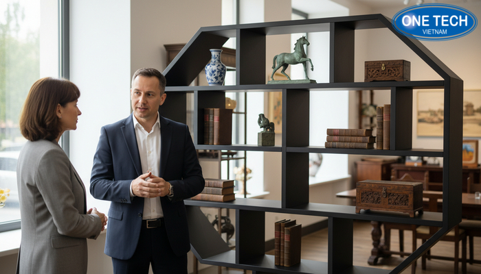 Tư vấn chọn kệ trưng bày đồ cổ tại Đồng Tháp Quy trình tư vấn chọn kệ trưng bày đồ cổ theo không gian và loại hiện vật