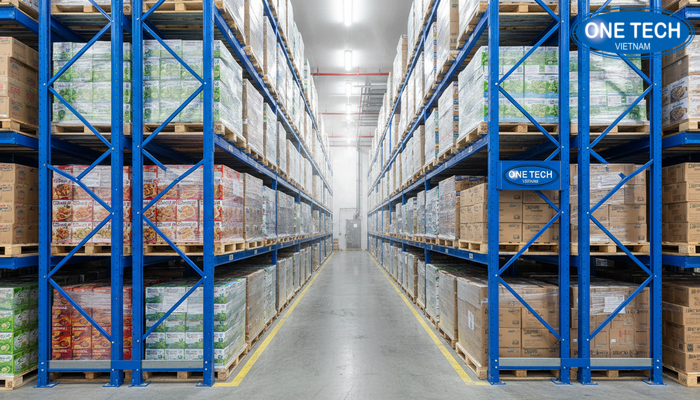 Ứng dụng kệ drive in trong kho đông lạnh lưu trữ pallet theo lô