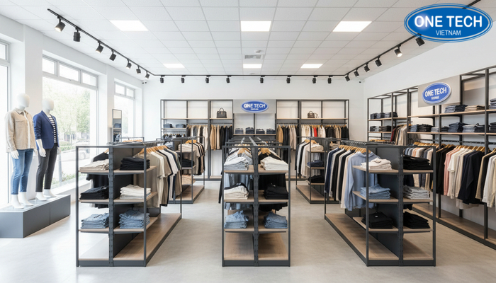 Bố trí shop sau khi tối ưu kệ Bố trí shop sau khi tối ưu kệ trưng bày tăng lối đi và điểm nhấn