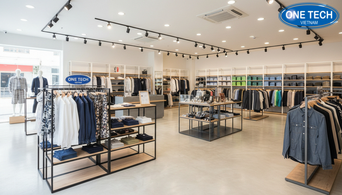 Bố trí shop trước khi tối ưu Bố trí shop trước khi tối ưu kệ trưng bày