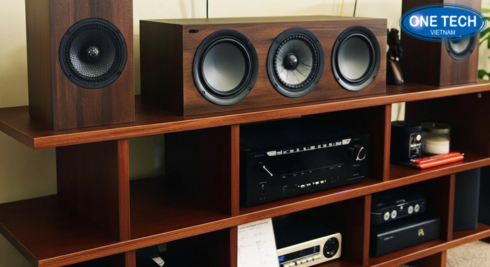 Kệ trưng bày loa bằng gỗ MDF phủ melamine