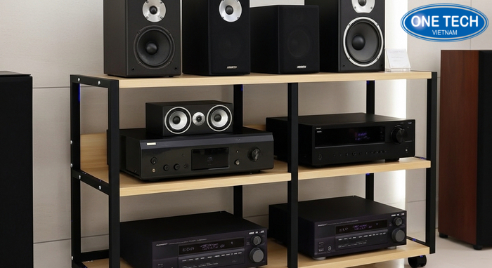 Kệ khung sắt sơn tĩnh điện kết hợp mặt gỗ