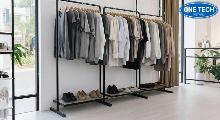 Kệ treo đơn áp tường Kệ treo đơn áp tường cho shop quần áo