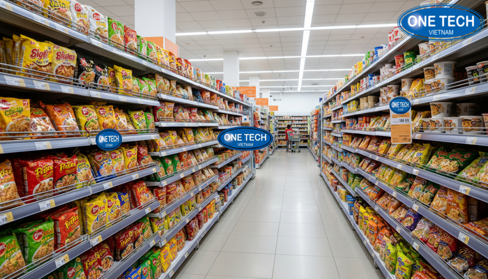 Trưng bày mì tôm thực tế tại Đồng Tháp Ví dụ thực tế trưng bày mì tôm tại điểm bán ở Đồng Tháp